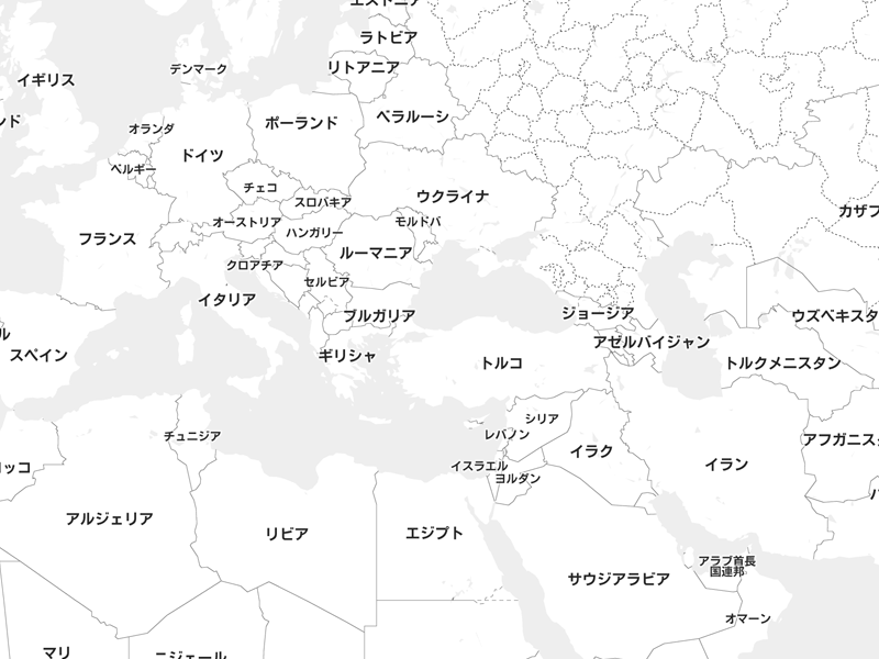 日本地図 世界地図の白地図を用紙一杯に印刷 100 地図印刷