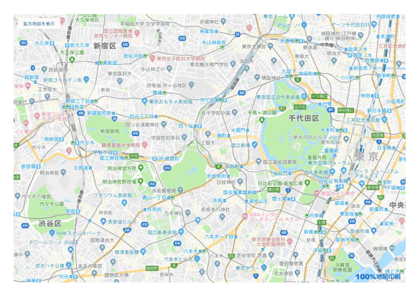 Googleマップ Yahoo 地図を紙一杯に印刷 100 地図印刷